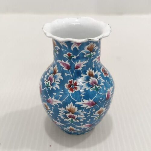 گلدان فیروزه ای کوچک مینا کاری (012)