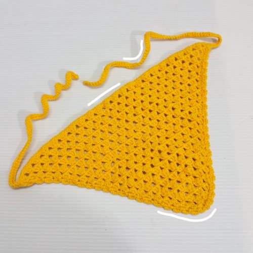 مینی اسکارف بافت زرد