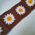 هدبند بافت بابونه قهوه ای - Image 2