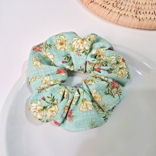 کش مو اسکرانچی فیروزه ای