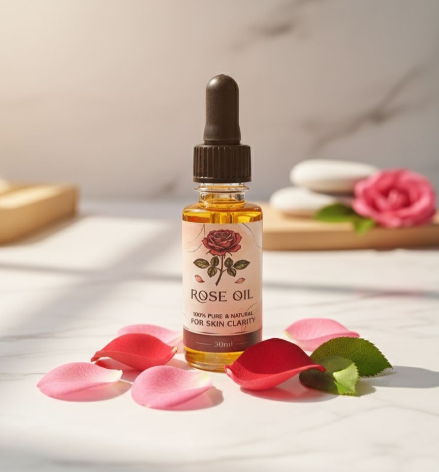 روغن گل سرخ طبیعی برای شفافیت و درخشش پوست، محصول مراقبت از پوست