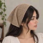 مینی اسکارف بافت نسکافه ای